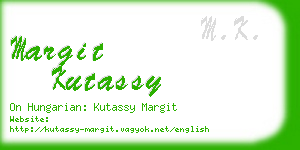 margit kutassy business card